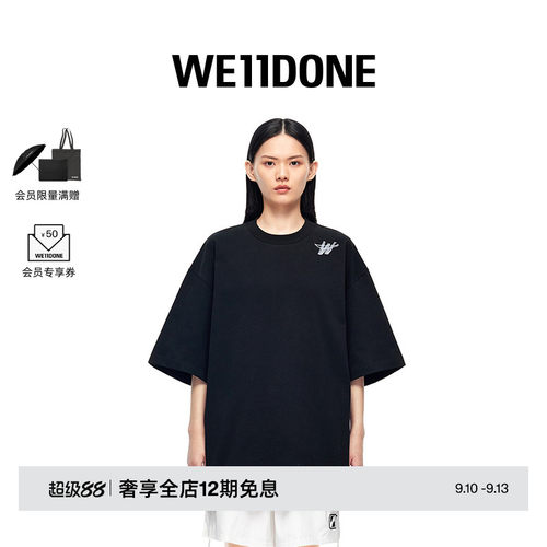 logo印花时尚短袖T恤WE11DONE