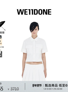 WE11DONE女士棉质短袖衬衫