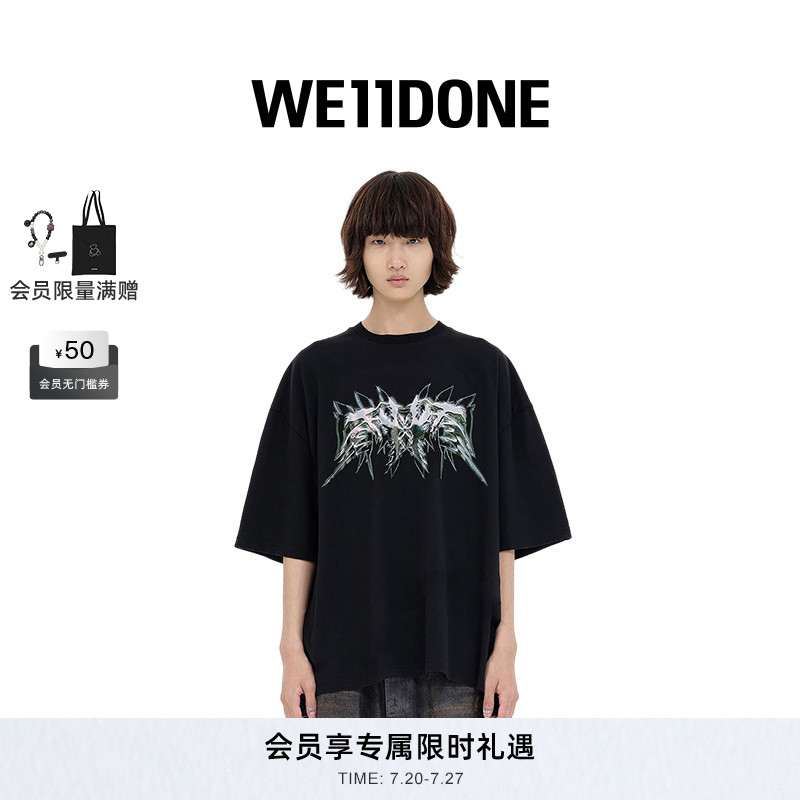 中性短袖WE11DONE印花