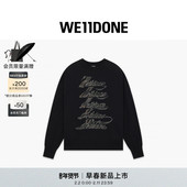 字母Logo印花套头针织衫 WE11DONE26春季 男女同款 潮流休闲日常