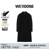 WE11DONE男士 褶裥细节宽松长袖 褶裥外套大衣