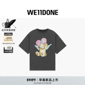 明星同款 WE11DONE26春季 新品 男女同款 天使泰迪熊T恤宽松休闲