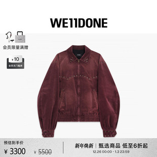 WE11DONE25秋冬新品 做旧西部风夹克复古风潮流休闲 男女同款