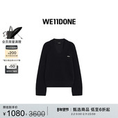 WE11DONE女士字母logoU领厚针织休闲简约毛衣