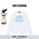 WE11DONE25秋冬男女同款 项链猫咪印花T恤复古印花街头风