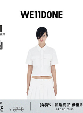 WE11DONE女士棉质短袖衬衫