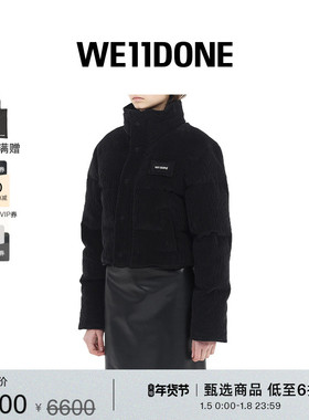 WE11DONE女士灯芯绒修身休闲羽绒夹克