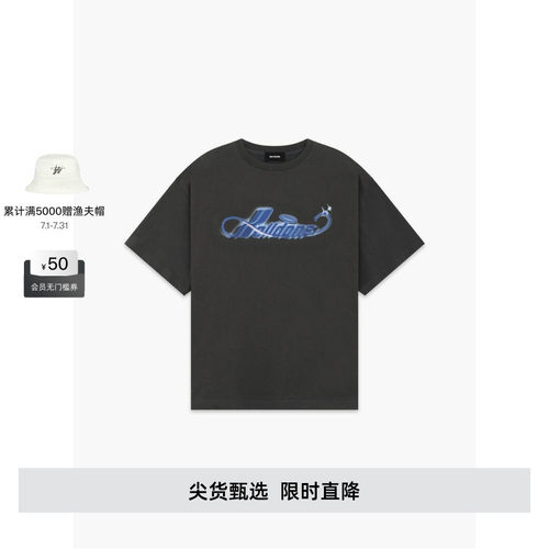 【新品85折】WE11DONE26夏季男女同款喷墨LogoT恤休闲潮流百搭
