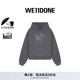 WE11DONE男女同款 怪兽印花做旧连帽衫