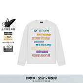 字母logo圆领运动衫 经典 明星同款 WE11DONE中性男女同款