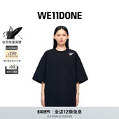 T恤 字母logo印花圆领宽松短袖 明星同款 WE11DONE中性男女同款