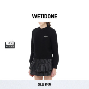 套头圆领针织毛衣 WE11DONE女士简约休闲经典