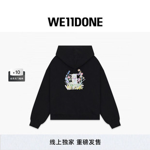 新品 线上独家 WE11DONE26夏季 贴纸小熊卫衣休闲潮流 男女同款