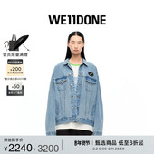 圆形logo徽标休闲牛仔外套 经典 明星同款 WE11DONE中性男女同款