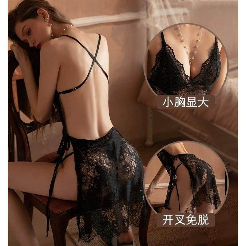 性感睡衣女高级感大码蕾丝吊带睡裙夏季冰丝薄款情侣情调趣味内衣