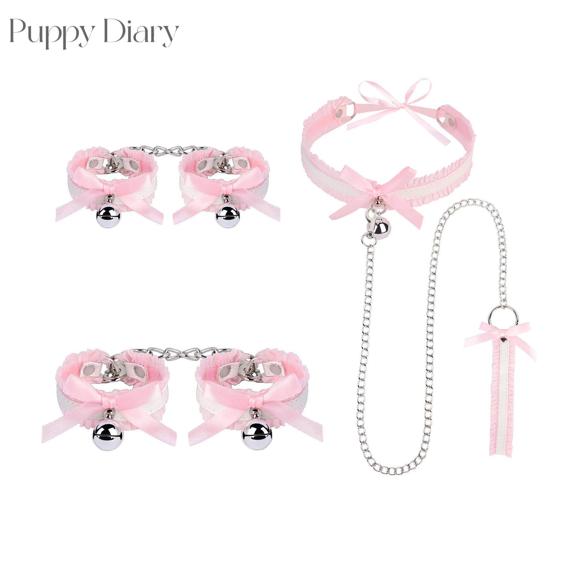 蕾丝小铃铛项圈女蝴蝶结颈带choker饰品脖圈锁骨链手链套装