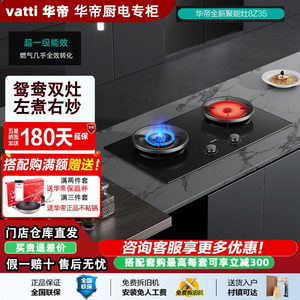 华帝燃气灶5.2KW猛火聚热鸳鸯灶