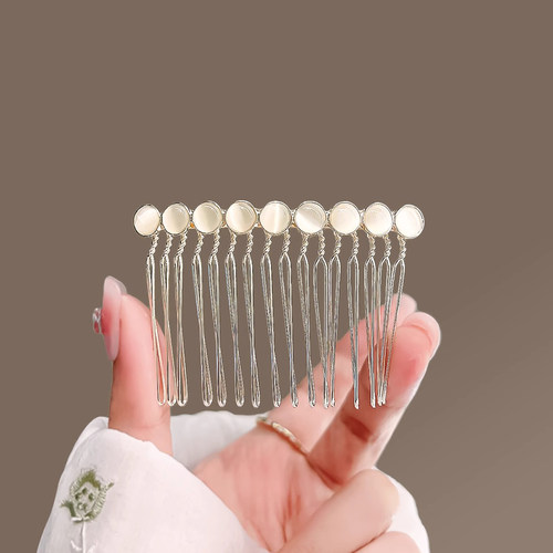 珍珠发梳女小众设计防滑插梳边夹碎发刘海发夹子夏季卡子发卡头饰