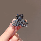 高级感靓丽水钻花小巧顶夹重工气质侧边时尚 碎发刘海边夹发夹发饰