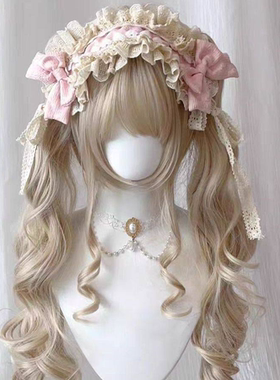 多色原创lolita发带甜美蕾丝蝴蝶结cla系可爱芭蕾风可搭芙蝶之心