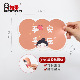 饰品车载中控台汽车防滑垫 pvc软胶国潮中式 唐仕女创意文创桌面装