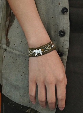 斑马宽织带手绳复古小众度假手链