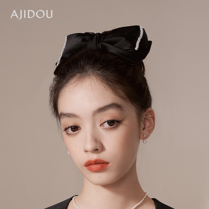 AJIDOU简约时尚蝴蝶结发夹