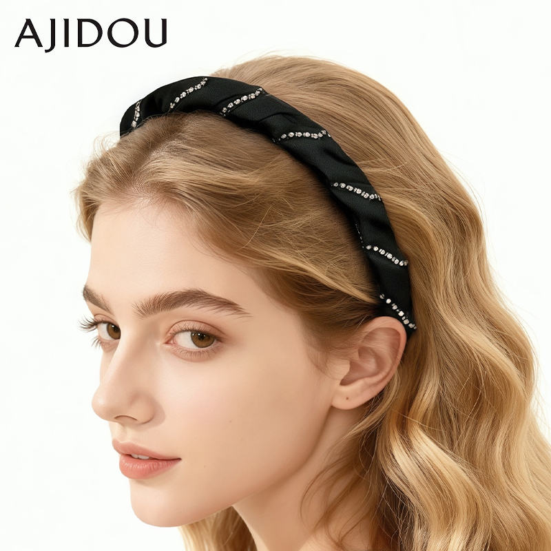 阿吉豆AJIDOU发饰女款细头箍带齿梳发箍高颅顶抓夹高级感轻奢发卡