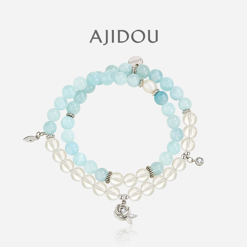 阿吉豆AJIDOU手链女款时尚珍珠手串气质简约串珠手饰小众轻奢饰品