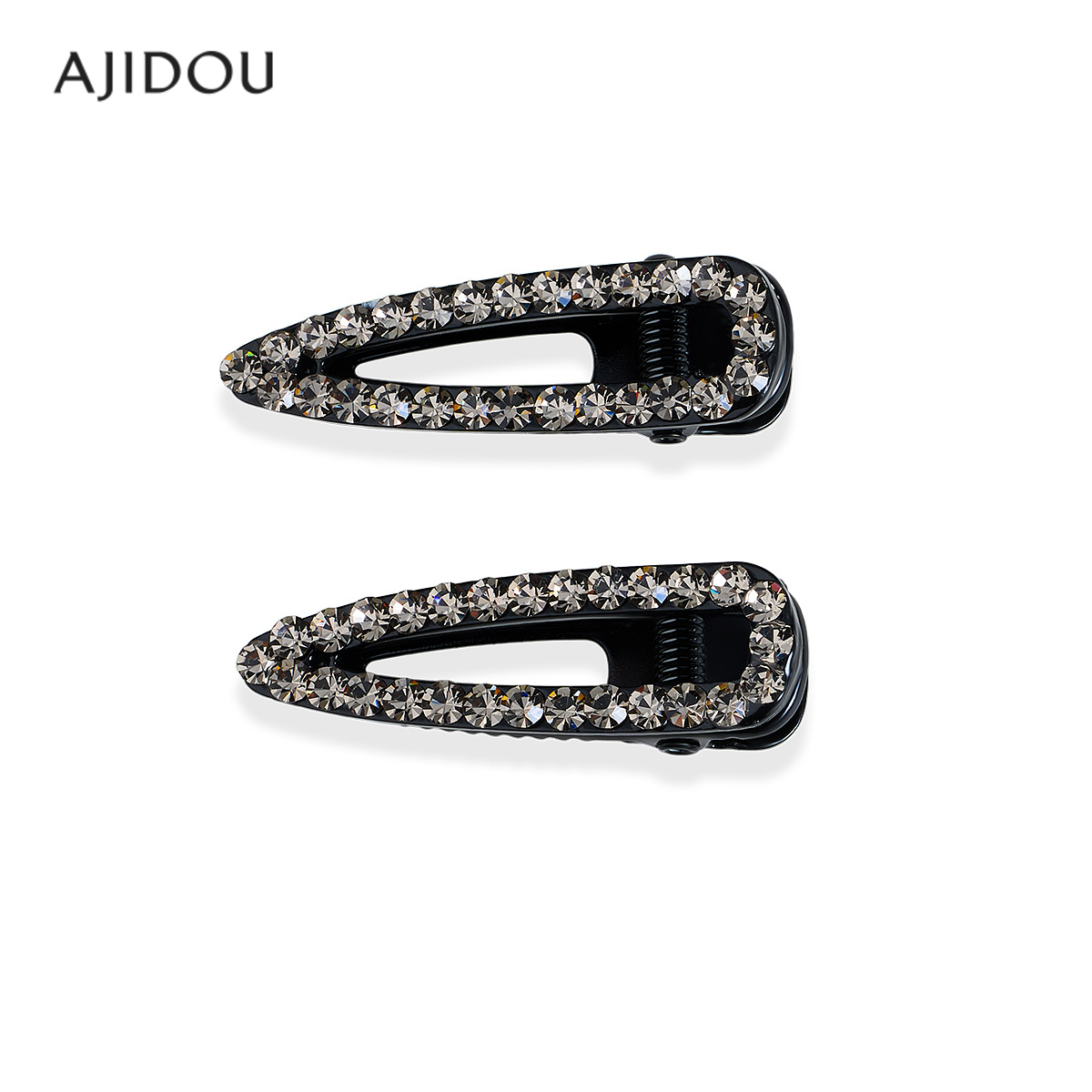 阿吉豆AJIDOU发夹女款时尚闪耀仿水晶鸭嘴夹前额碎发夹刘海夹发饰