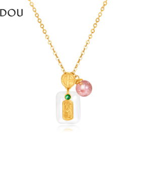 AJIDOU阿吉豆国风玉牌项链