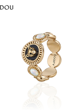 阿吉豆AJIDOU指环女款商场同款尾戒出逃的守望者系列轻奢夸张戒指