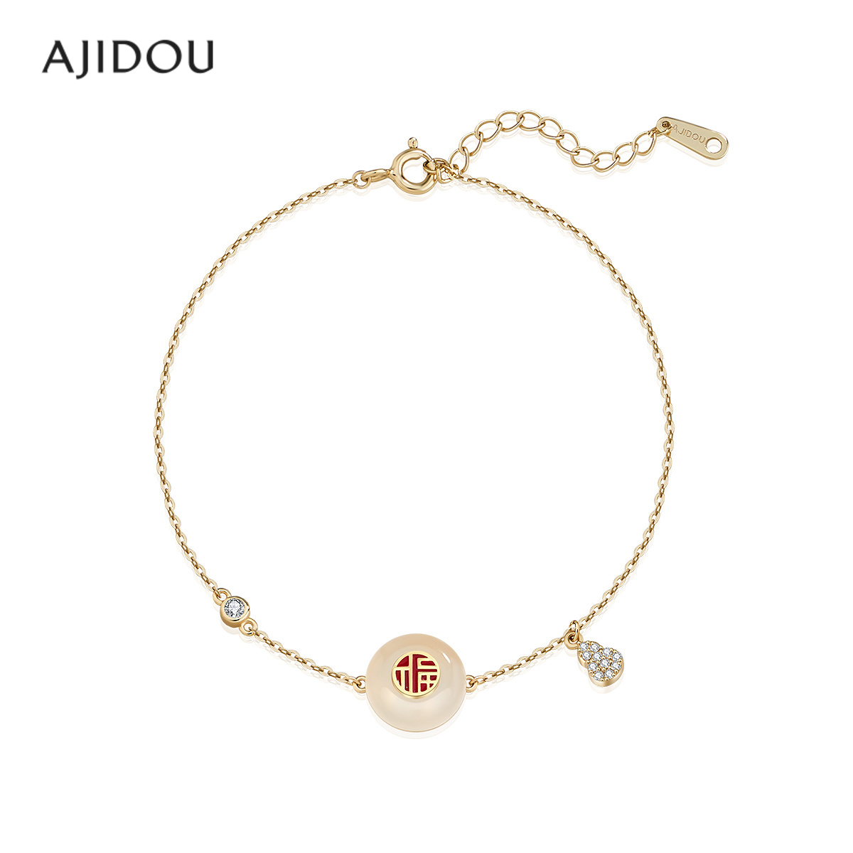 阿吉豆AJIDOU手链s925银玉髓饰品