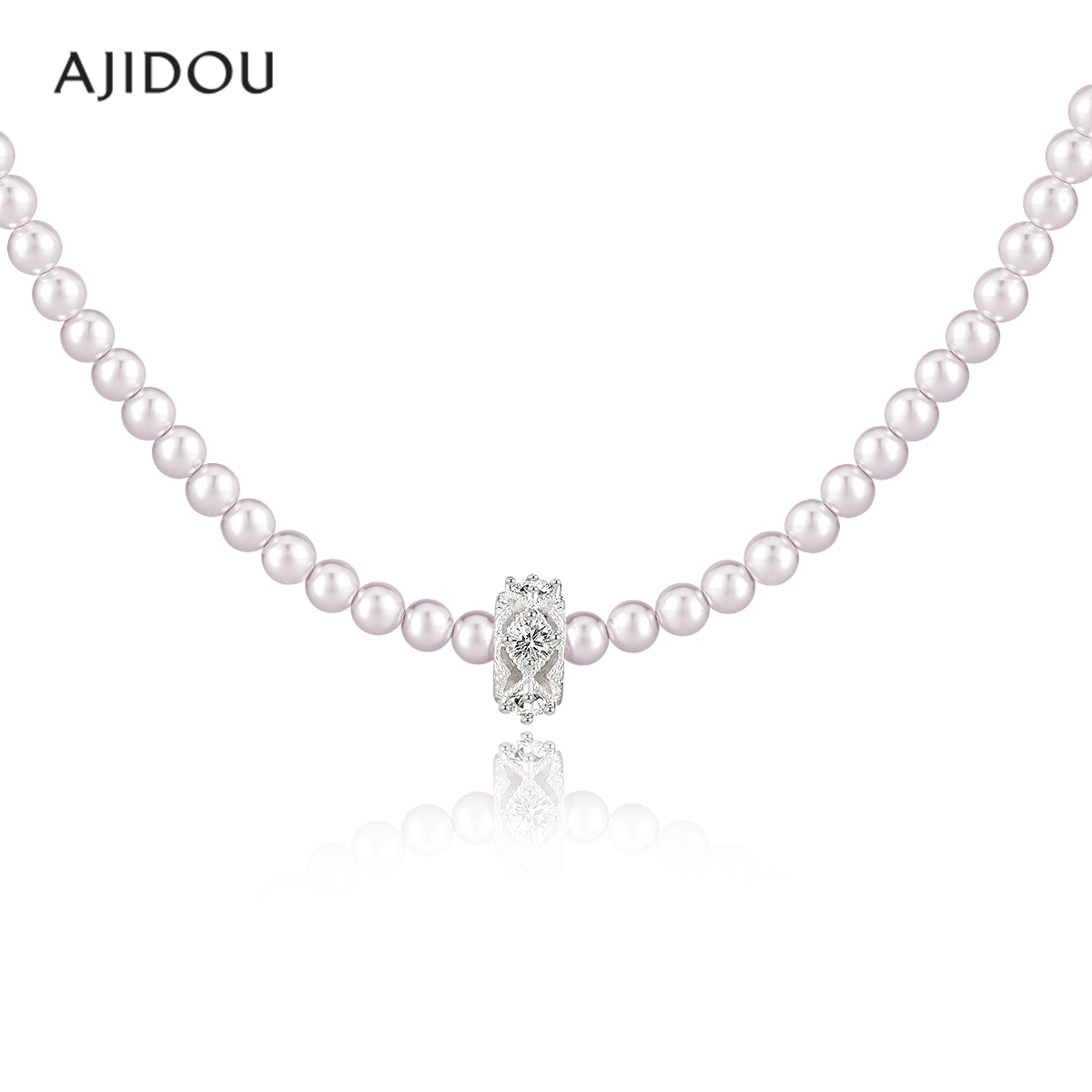 阿吉豆AJIDOU项链珍珠吊坠锁骨链