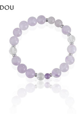 【商场同款】阿吉豆AJIDOU手饰女时尚紫水晶串珠手链轻奢手环手串