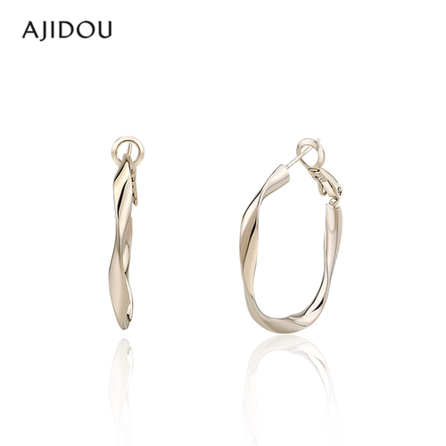 AJIDOU阿吉豆莫比乌斯环素圈耳环