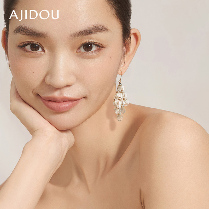 阿吉豆AJIDOU耳环时尚度假风耳饰