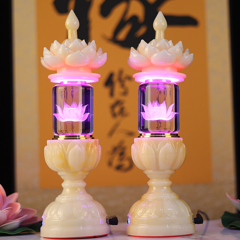 新款水晶莲花灯菩萨财神灯
