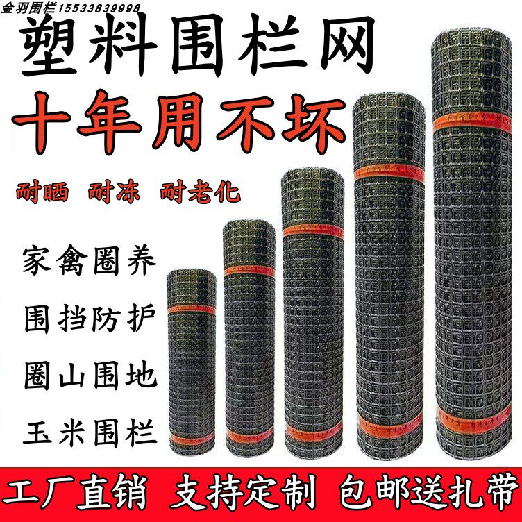 加厚塑料网格鸡鸭养殖网户外家用鱼塘加密防护菜地果园玉米围栏网