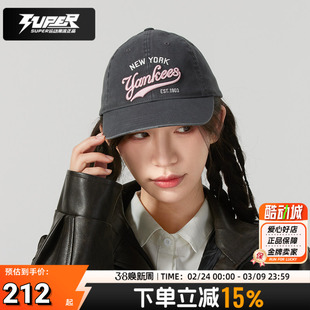 MLB官方儿童NY棒球帽2025新款学院风运动休闲帽子青少年鸭舌帽女