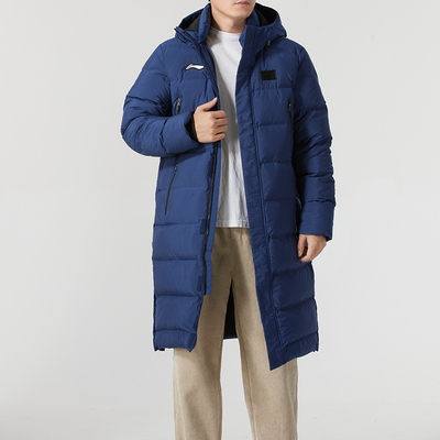 李宁官方正品男女羽绒服新款冬季保暖防泼水长款棉羽日常通勤外套