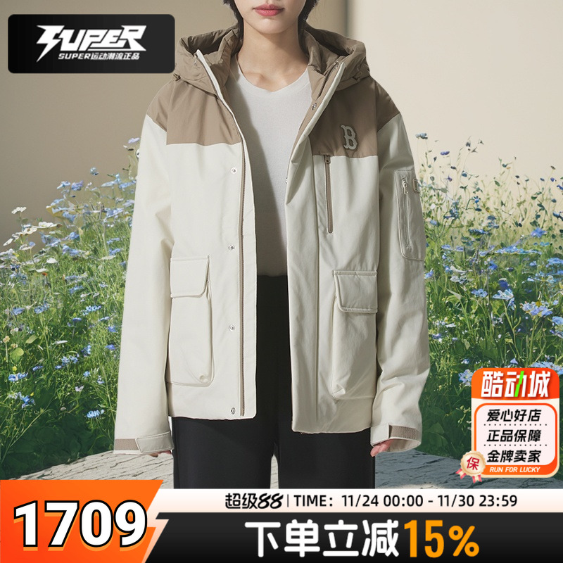 MLB情侣羽绒服外套运动夹克