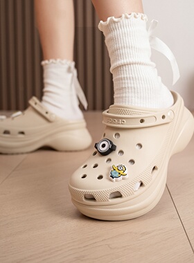 卡骆驰小鲸鱼洞洞鞋女鞋26新款复古ClogBAE 夏季轻便透气拖鞋凉鞋