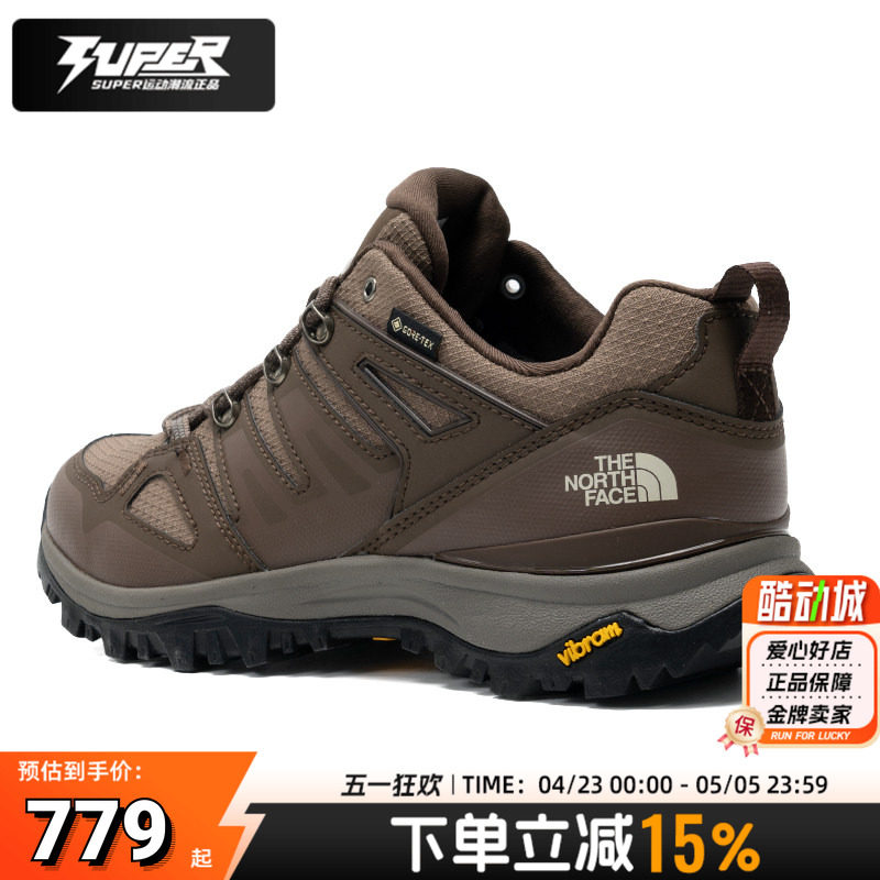 北面官方防水徒步鞋男鞋夏季新款低帮户外鞋抓地耐磨登山鞋运动鞋