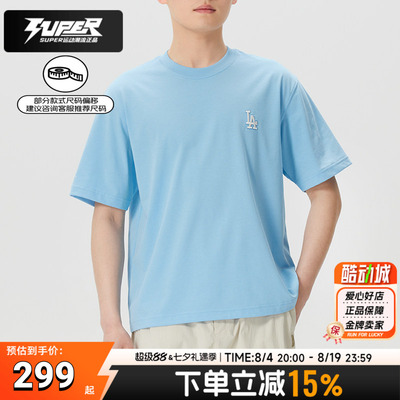 MLB短袖男女装26夏季新款情侣时尚圆领透气半袖休闲T恤3ATSB7663