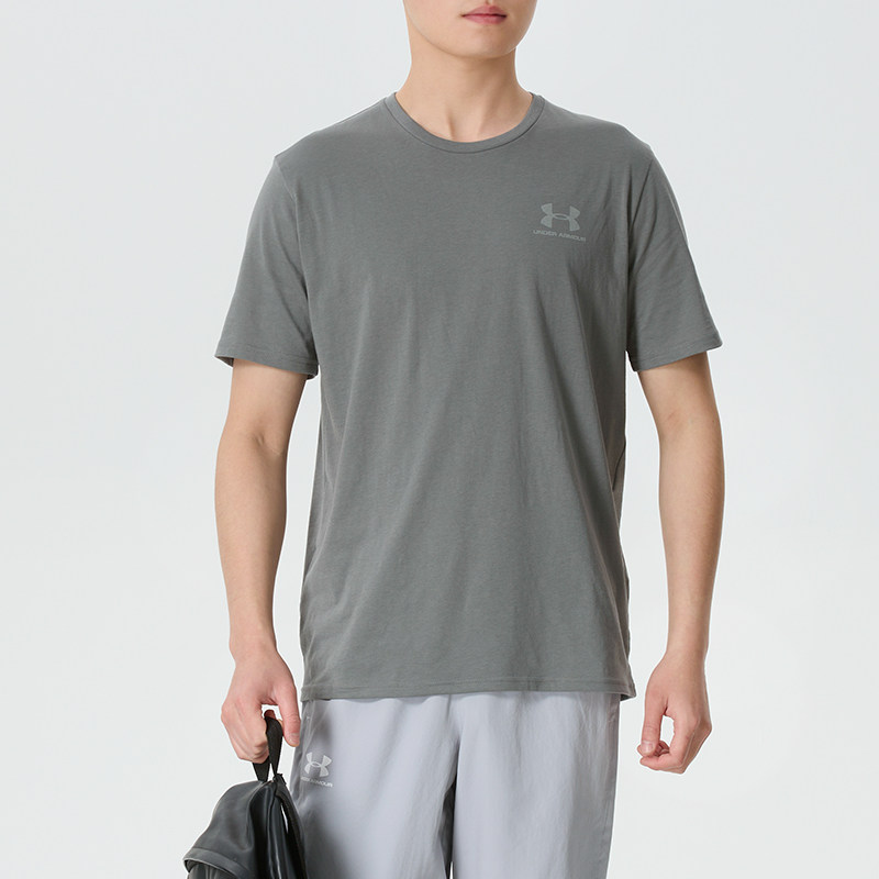 安德玛男装T恤 2026新款夏季运动服短袖透气跑步健身训练圆领上衣
