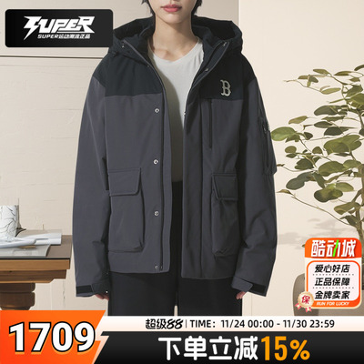 MLB官方正品情侣连帽羽绒服外套