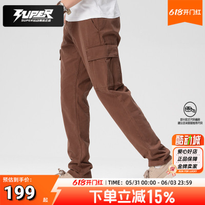 Timberland添柏岚官方男裤工装裤春季户外休闲裤宽松锥形裤A5TVY