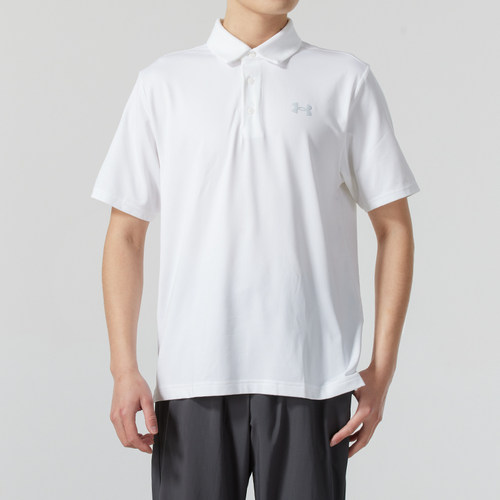 安德玛/UA短袖Polo衫男装夏季新款运动服健身训练翻领透气白色T恤