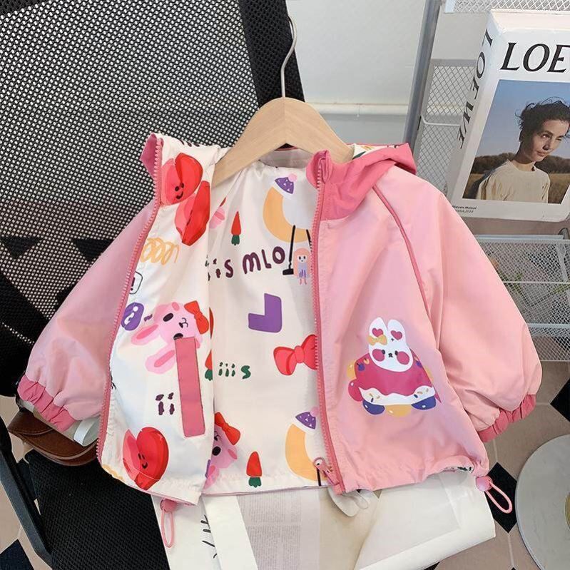 冬儿童罩衣薄款小童女宝宝套羽绒服棉袄的外套护衣长袖幼儿园可爱